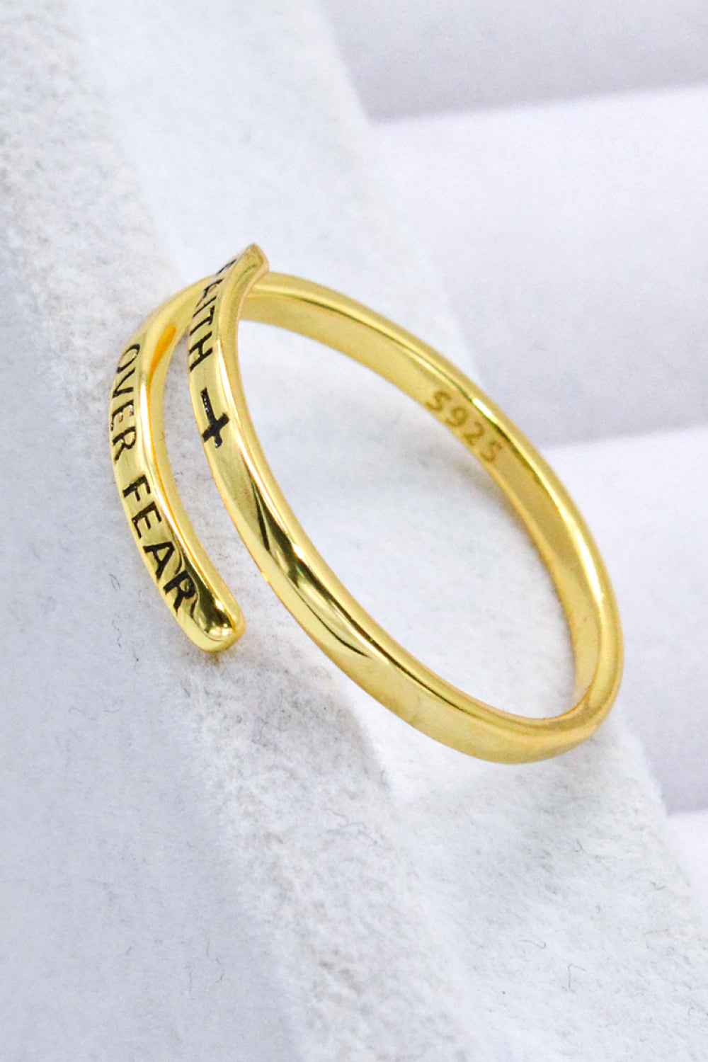 FAITH OVER FEAR Bypass Ring - Woven With Purpose