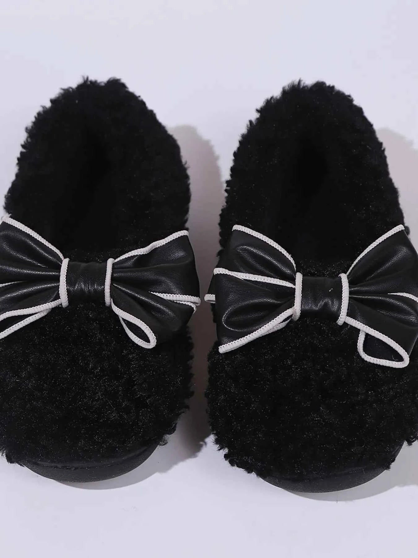 Cozy Bow-Knot Fluffy Indoor Slippers - Woven With Purpose