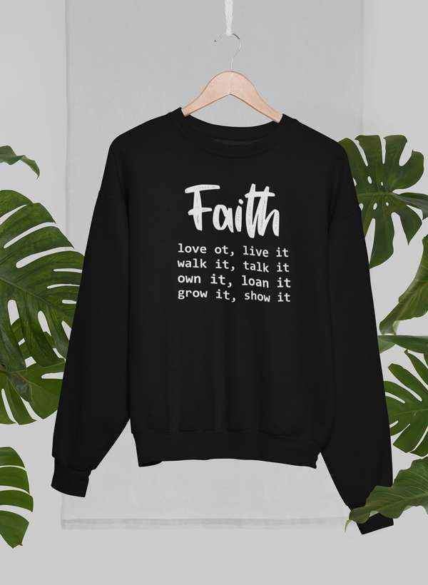 Faith Love It Live It Sweat Shir - Woven With Purpose