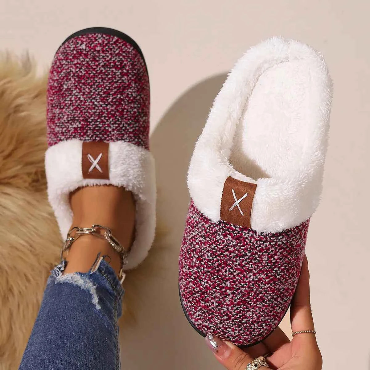 Cozy Fleece-Lined Slippers - Woven With Purpose