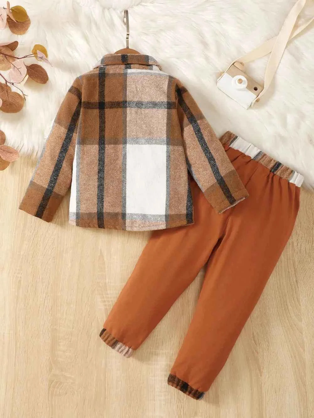 Color Block Button Up Top and Pants Set - Woven With Purpose