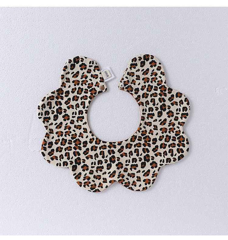 Adorable Simple Pattern Cotton Snap-on Flowers Shaped Bib