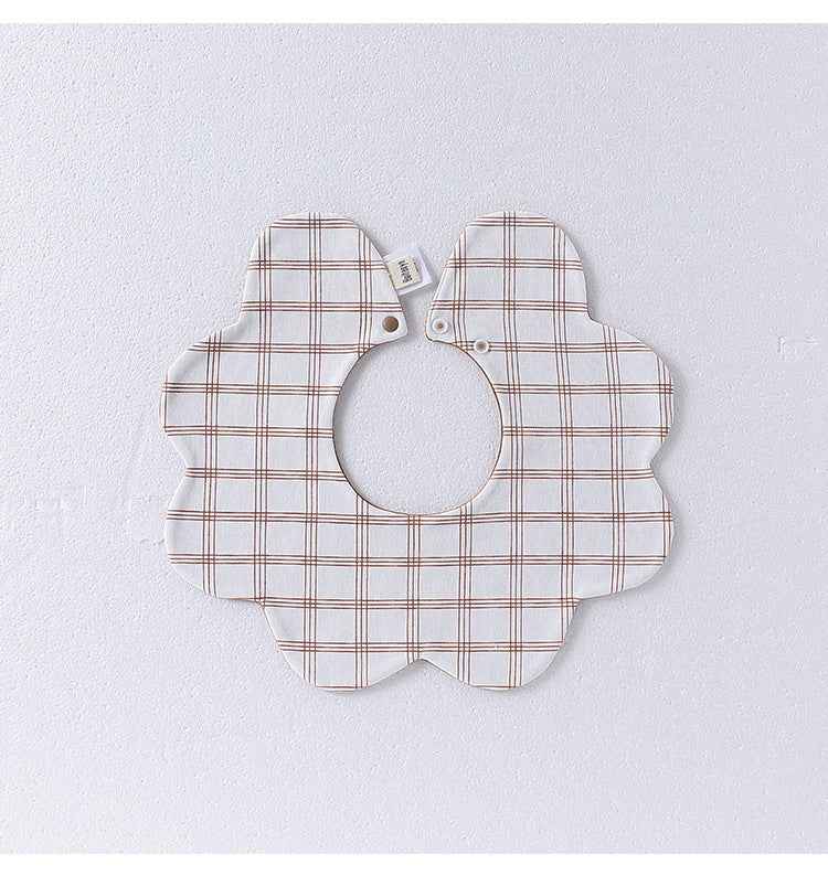 Adorable Simple Pattern Cotton Snap-on Flowers Shaped Bib