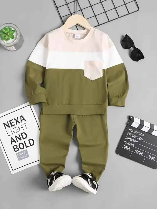 Children's Color Block Top and Pants Set - Woven With Purpose