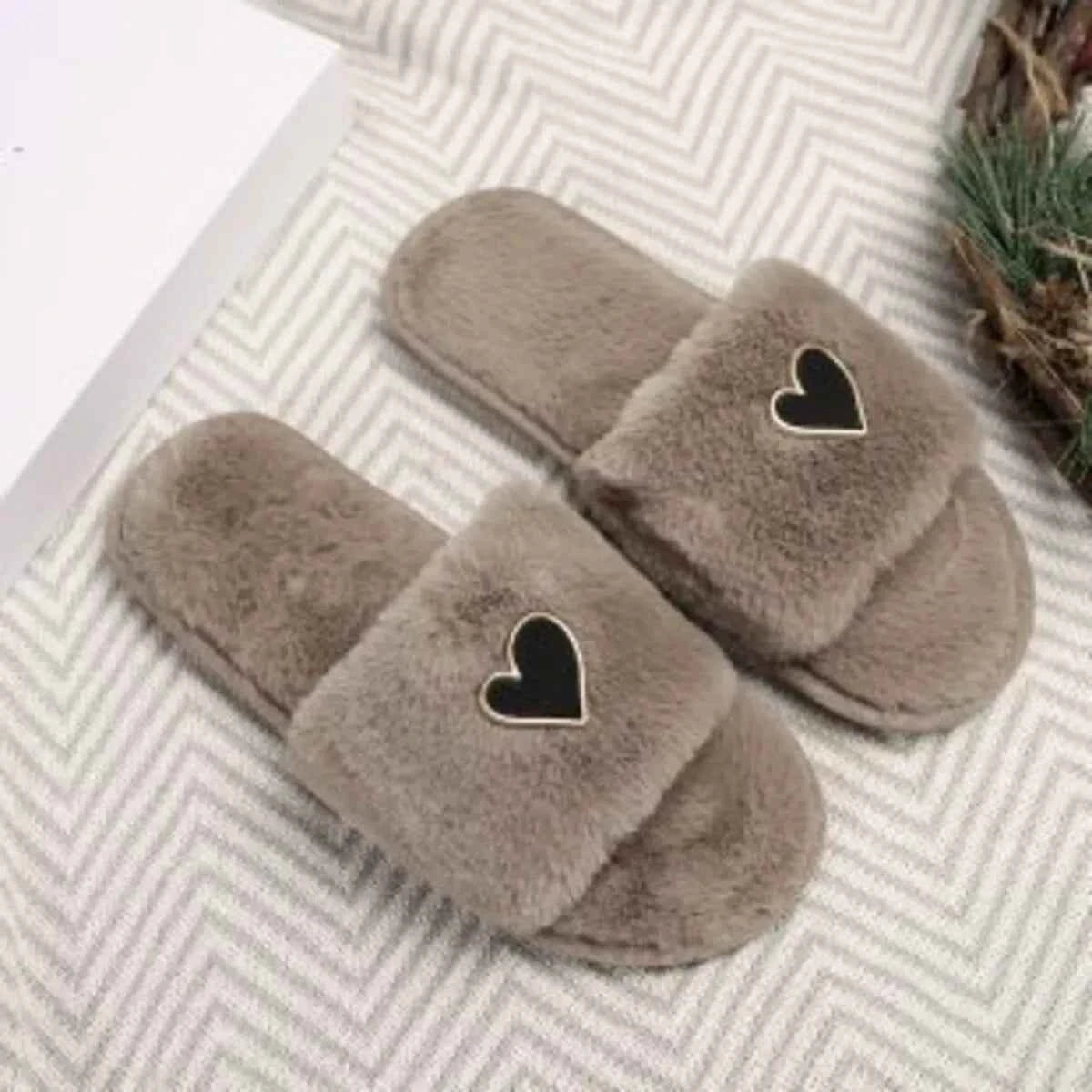 Heart Open Toe Flats Slippers - Woven With Purpose