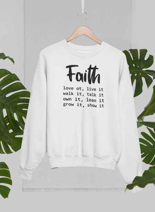 Faith Love It Live It Sweat Shir - Woven With Purpose