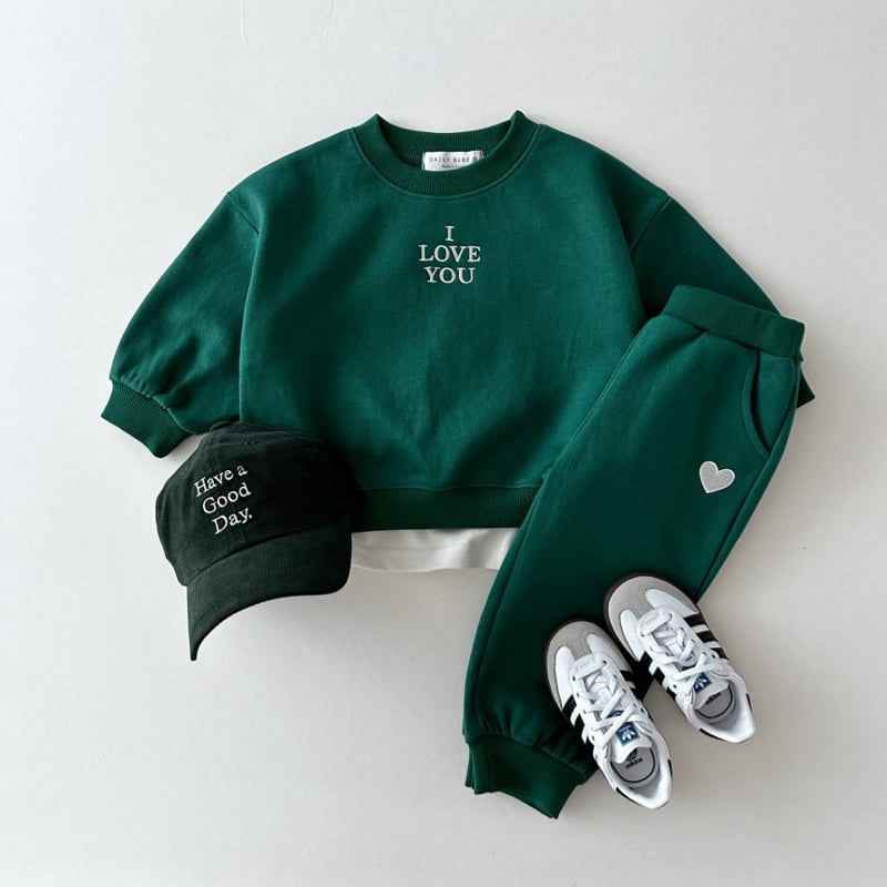 Autumn Kids Unisex Casual Letters Pattern Long Sleeves Top Pullover and Pants Clothing Set